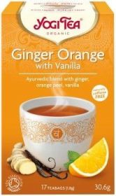 Yogi Tea Ginger Orange with Vanilla 17 bags x6